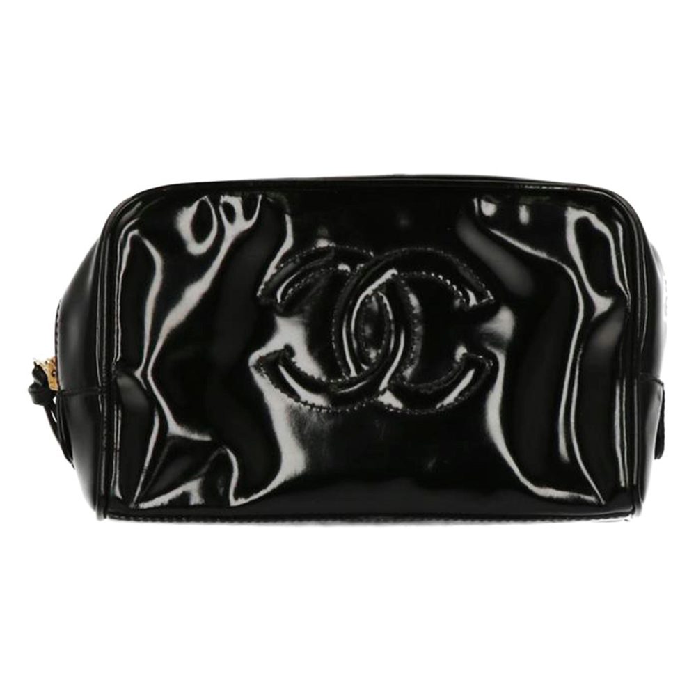 Chanel Patent Leather Pouch Bag Black